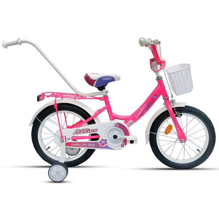 Detský bicykel 16" Limber Girl neonovo ružová